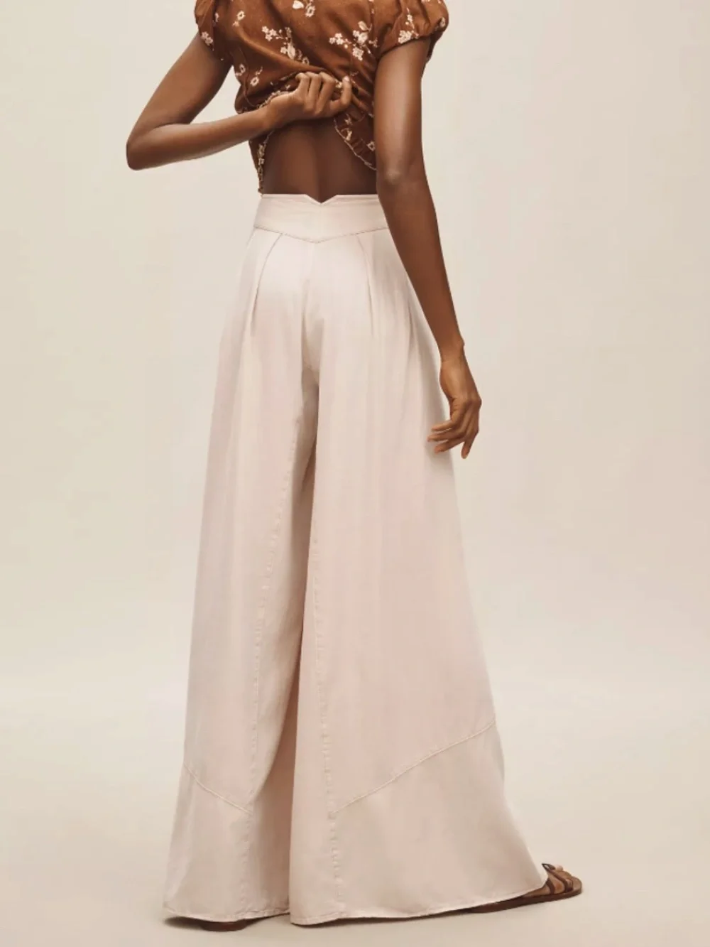 Anthropologie. Pilcro Linen Palazzo Trouser Pants. 28 - Picture 3 of 12